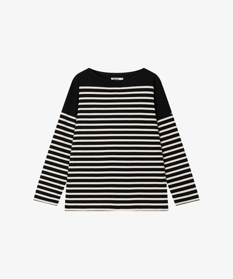 GRANN BOAT NECK T-SHIRT_BLACK
