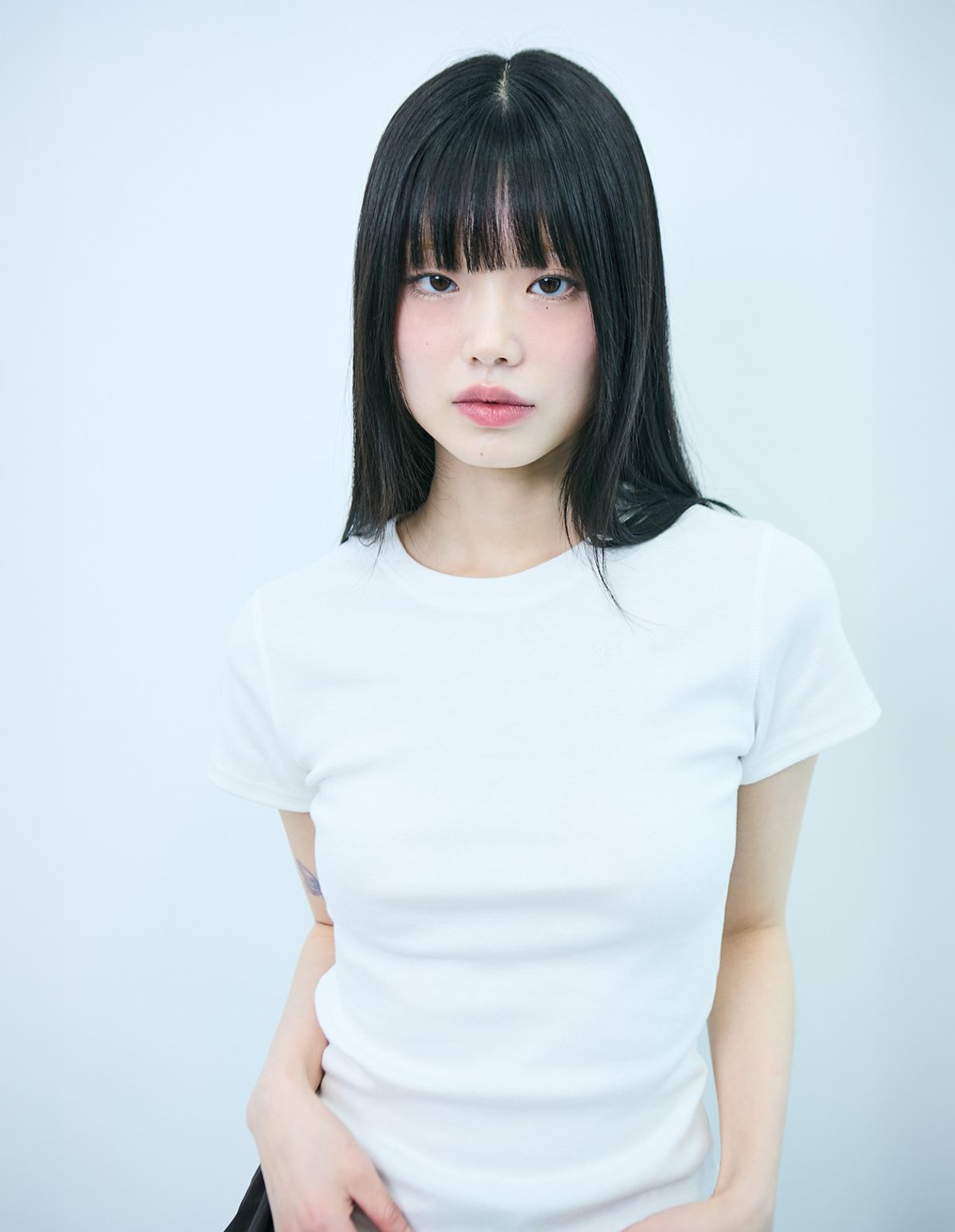 챈스챈스(CHANCECHANCE) CH EMBROIDERED LOGO WOMAN T-SHIRT(WHITE)