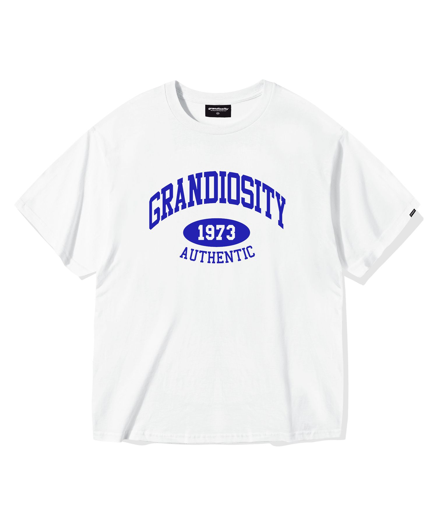 MUSINSA | GRANDIOSITY Authentic Logo Overfit Short Sleeve T-Shirt (White)