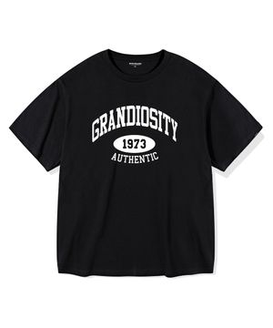 어센틱 로고 오버핏 반팔 티셔츠 (블랙)