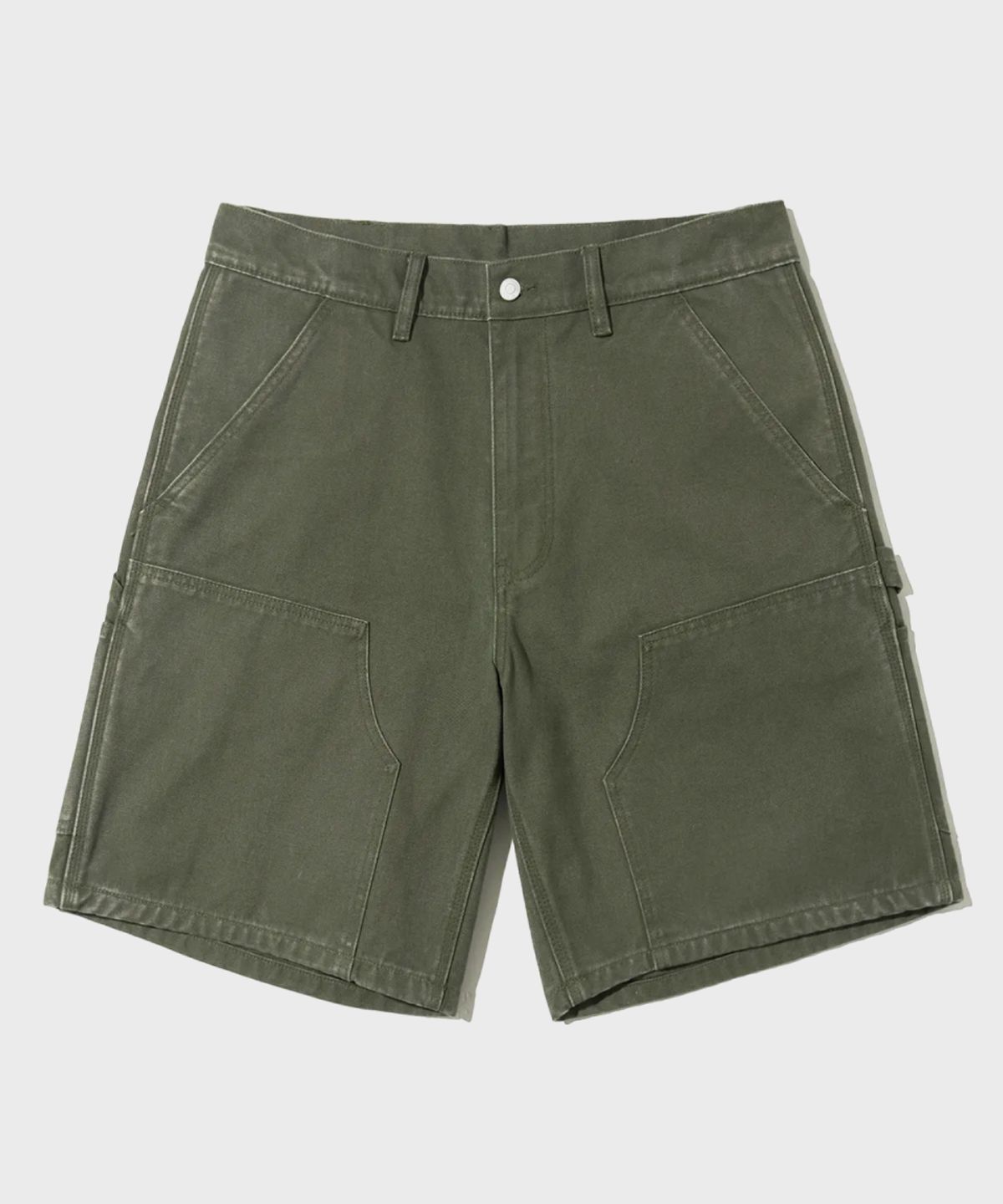 아웃스탠딩(OUTSTANDING) CANVAS CARPENTER DOUBLE KNEE SHORTS_OLIVE