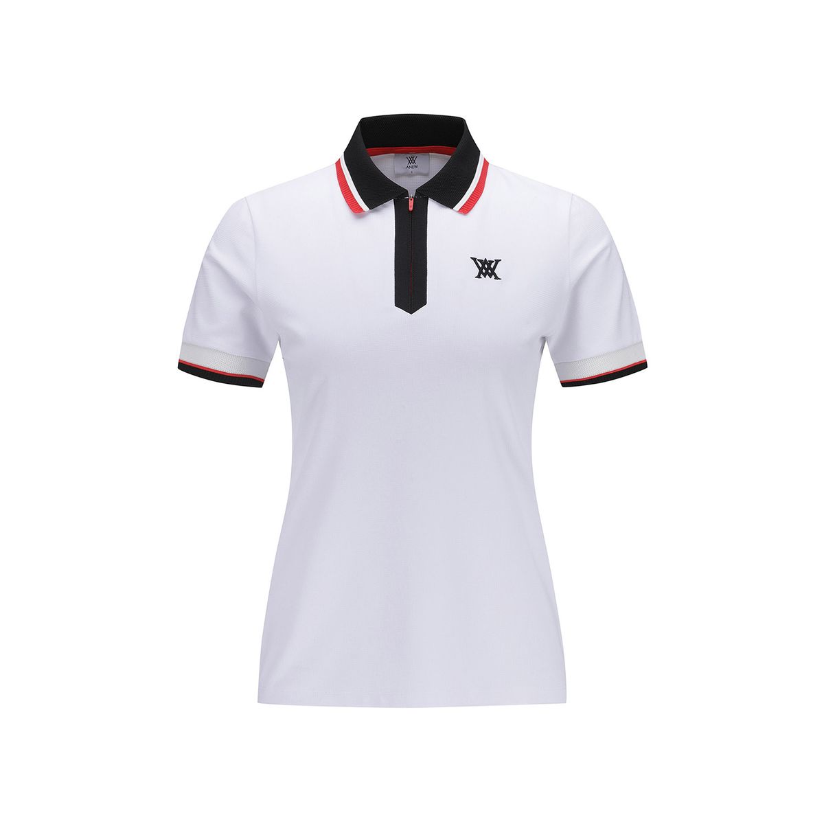 어뉴골프(ANEW GOLF) WOMEN ZIPPER POINT SHORT T-SHIRT_OW