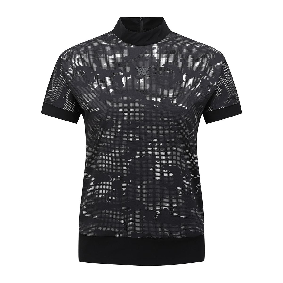 어뉴골프(ANEW GOLF) WOMEN NEW CAMOUFLAGE SHORT T-SHIRT_BK