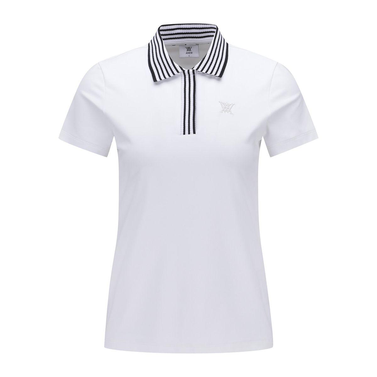 어뉴골프(ANEW GOLF) WOMEN KNIT COLLAR SHORT T-SHIRT_WH