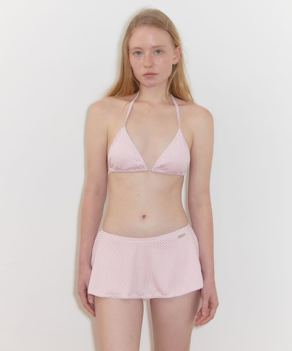 【Sinoon】25SS/人気/送料関税込★Gingham Check Skirt Bikini★ MUSINSA公式 | SINOON Gingham Check Skirt Bikini (Pink)