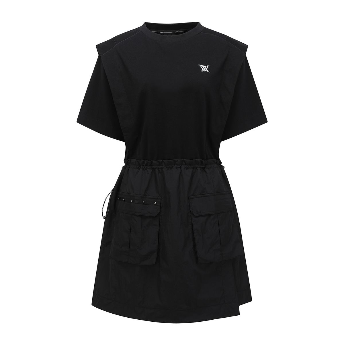 어뉴골프(ANEW GOLF) WOMEN JERSEY MIX ONE PIECE_BK