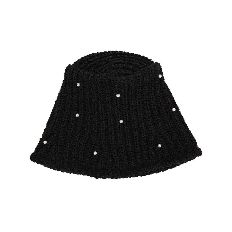 진주 썸머 드롭 버킷햇_Black