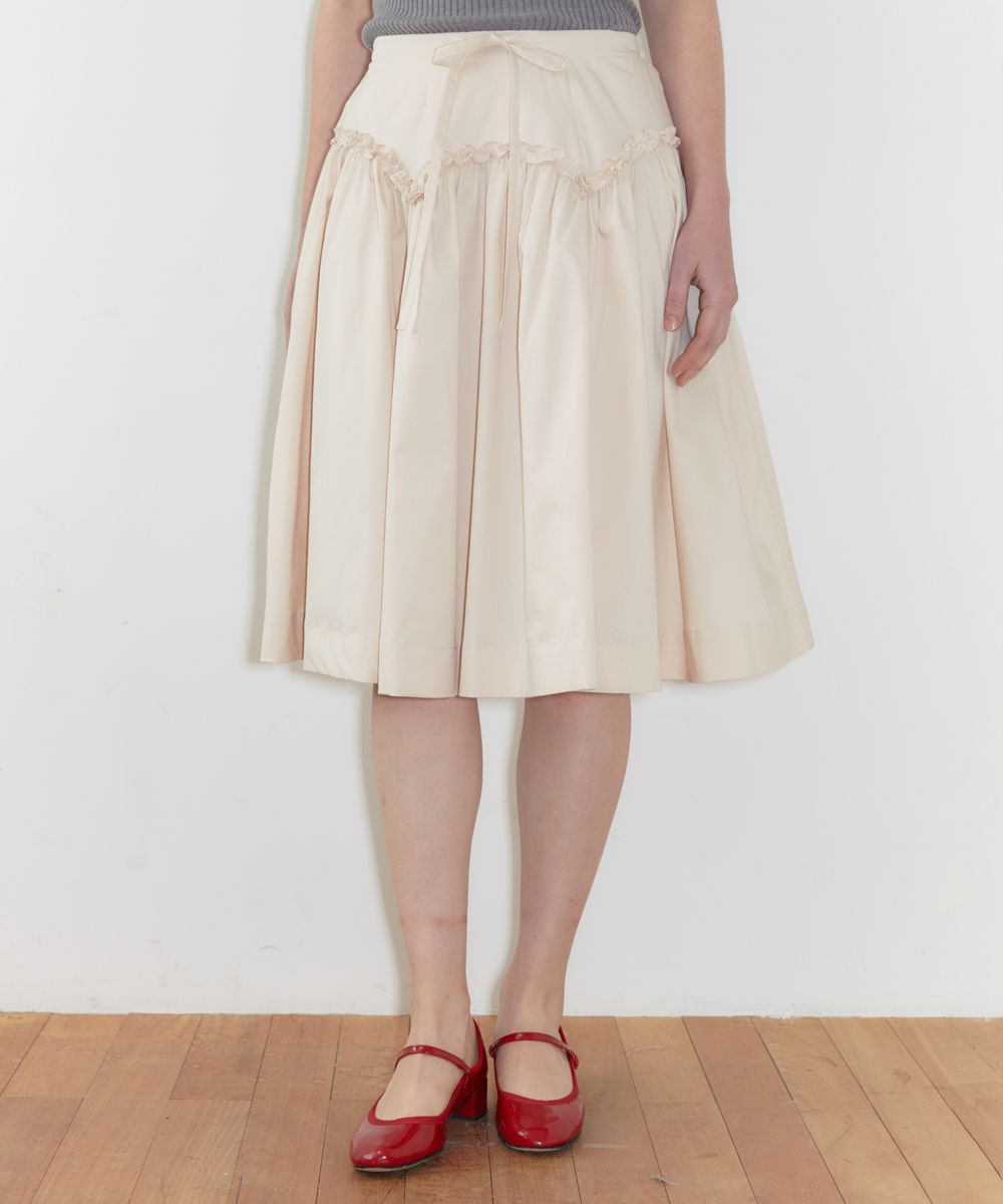 Beige Skirt MUSINSA SINOON Frill Midi Skirt (Young Beige)