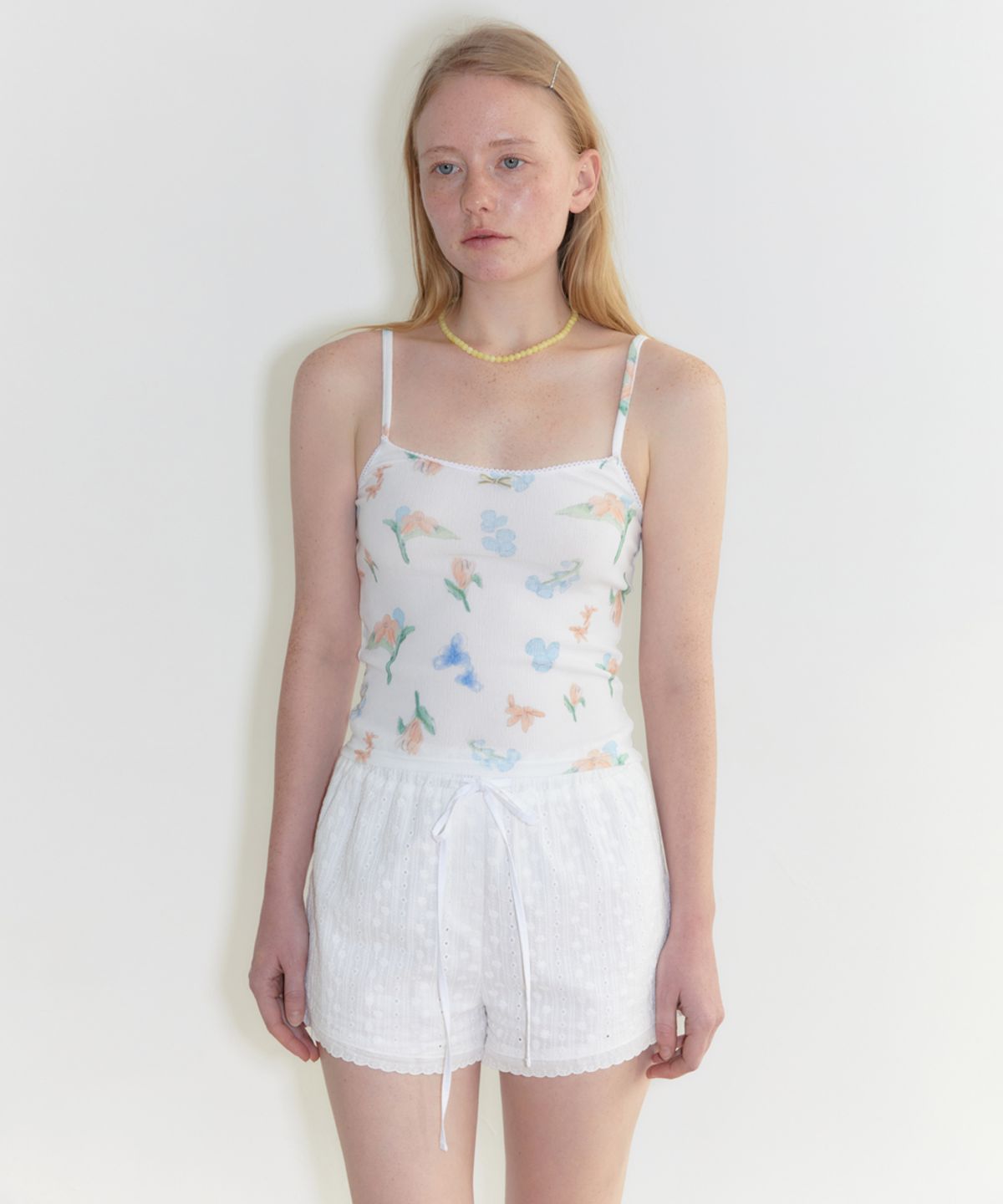 시눈(SINOON) Flower Ribbon Sleeveless (Cream)