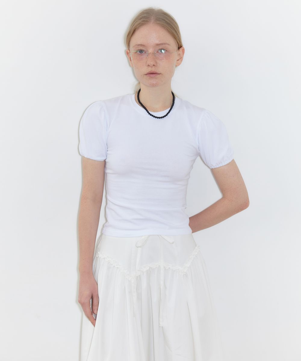 MUSINSA | SINOON Basic Puff T-Shirts (White)