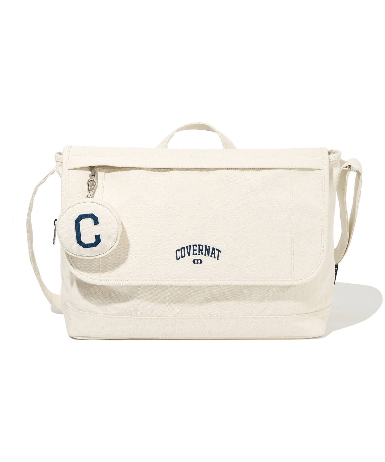 ★韓国人気★COVERNAT★CANVAS SERIF MESSENGER BAG MUSINSA公式 | COVERNAT Canvas Serif Messenger Bag Ivory
