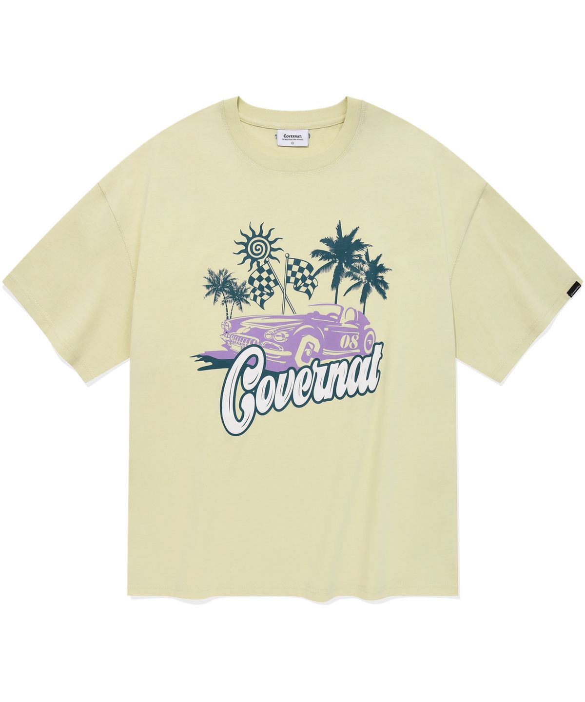 커버낫(COVERNAT) 레이싱 카 티셔츠 라이트 그린