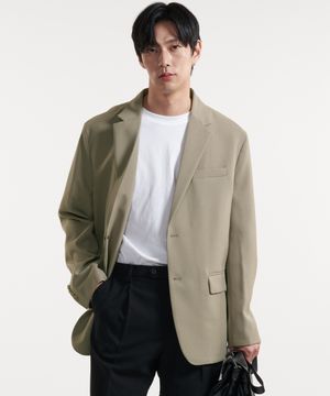 [세미오버] 라이트웨이트 블레이저 자켓 (베이지)