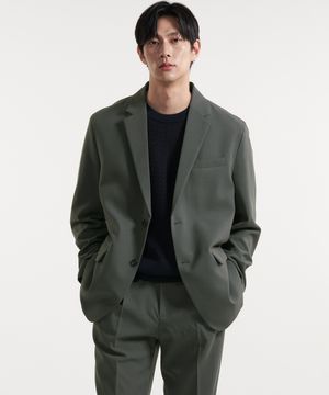 [세미오버] 라이트웨이트 블레이저 자켓 (라이트카키)