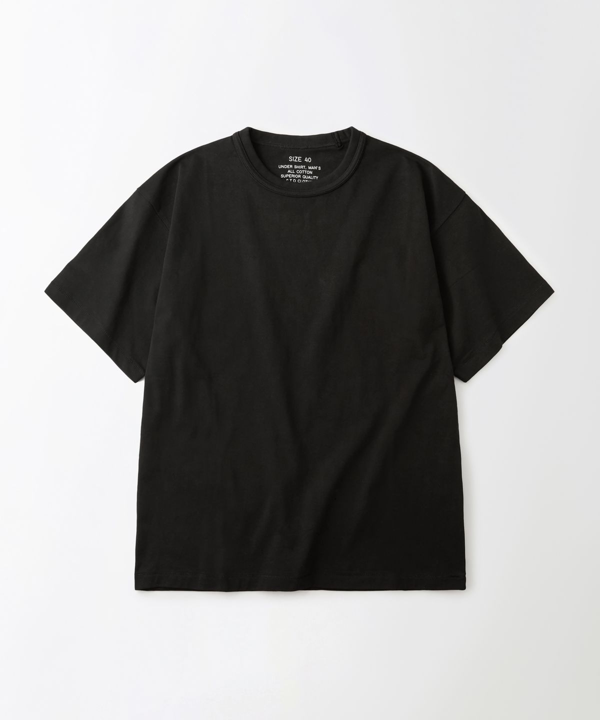아웃스탠딩(OUTSTANDING) BASIC CREW NECK T-SHIRT_BLACK