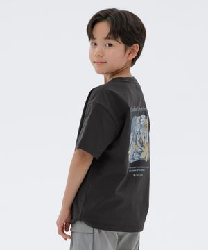 키즈 트로피컬 그래픽 반팔 티셔츠 Dark Charcoal (S24MKFTS91)