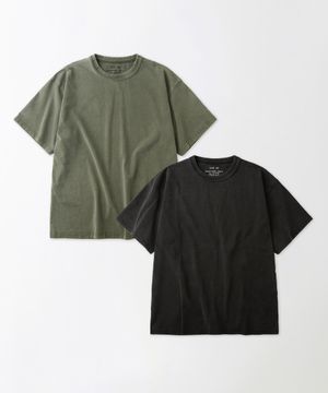 [2PACK] VINTAGE WASHING T-SHIRT_VINTAGE OLIVE/VINTAGE CHARCOAL