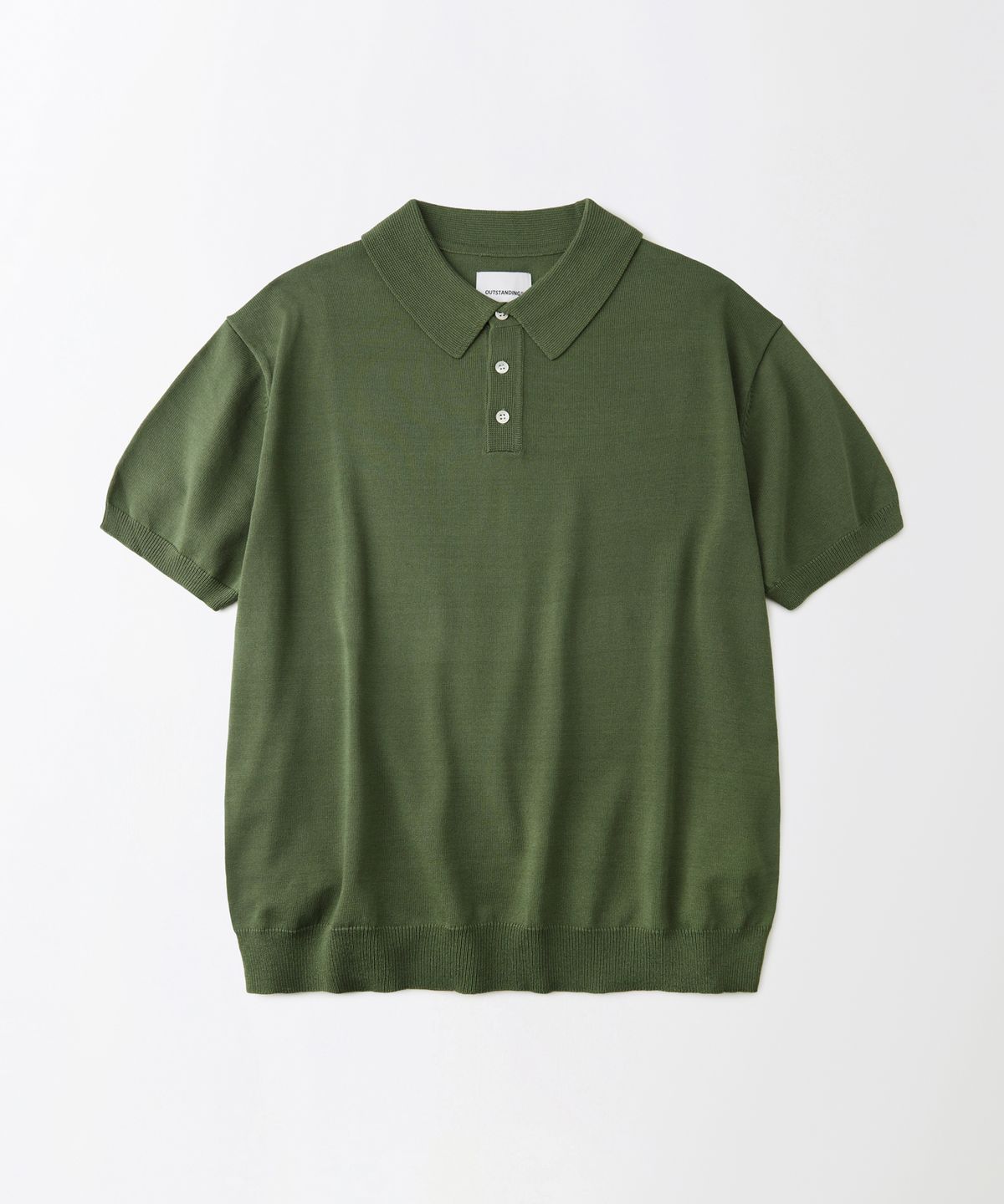 아웃스탠딩(OUTSTANDING) HS KNIT COLLAR SHIRT_OLIVE