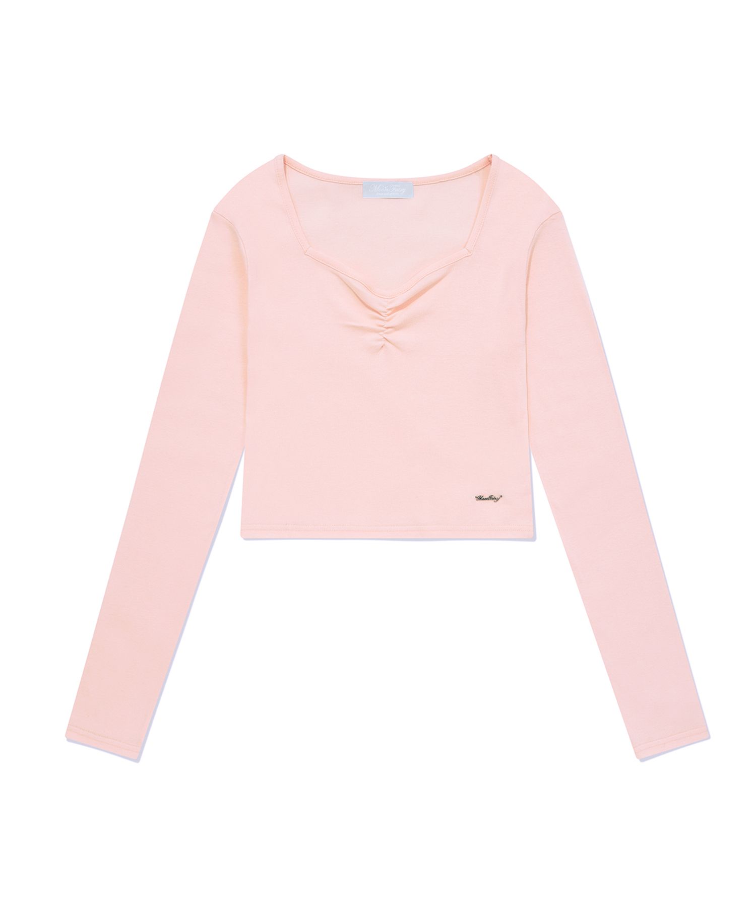 ♥ MOON FAIRY ♥MF NONA SHIRRING TOP MUSINSA | MOON FAIRY MF Demi Shirring Long Sleeve-Pink