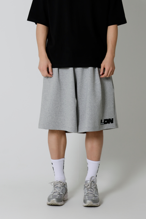 와이드 원턱 버뮤다 팬츠 [멜란지 그레이]