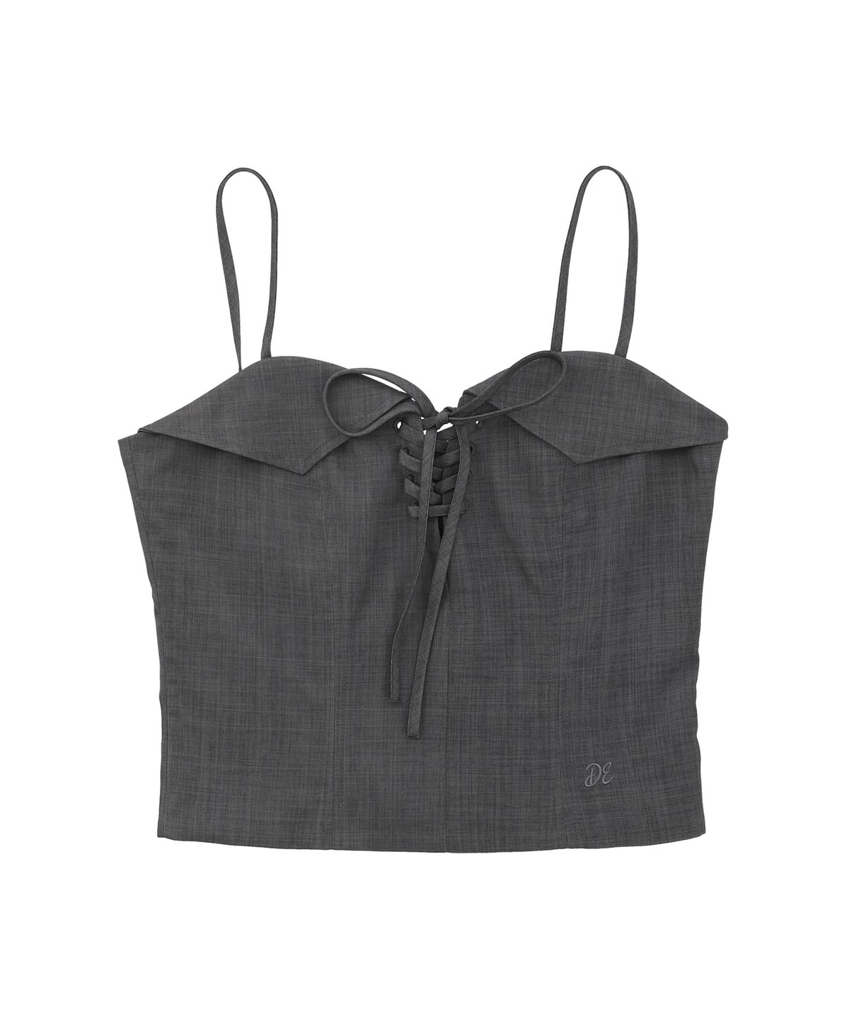델리센트(DELICCENT) 레이스업 뷔스티에 [CHARCOAL]
