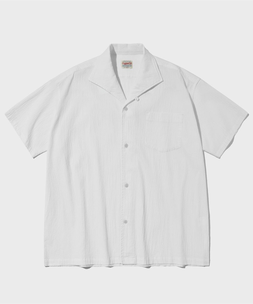 MUSINSA | OUTSTANDING ITALIAN OPEN COLLAR HALF SHIRT_OFF WHITE