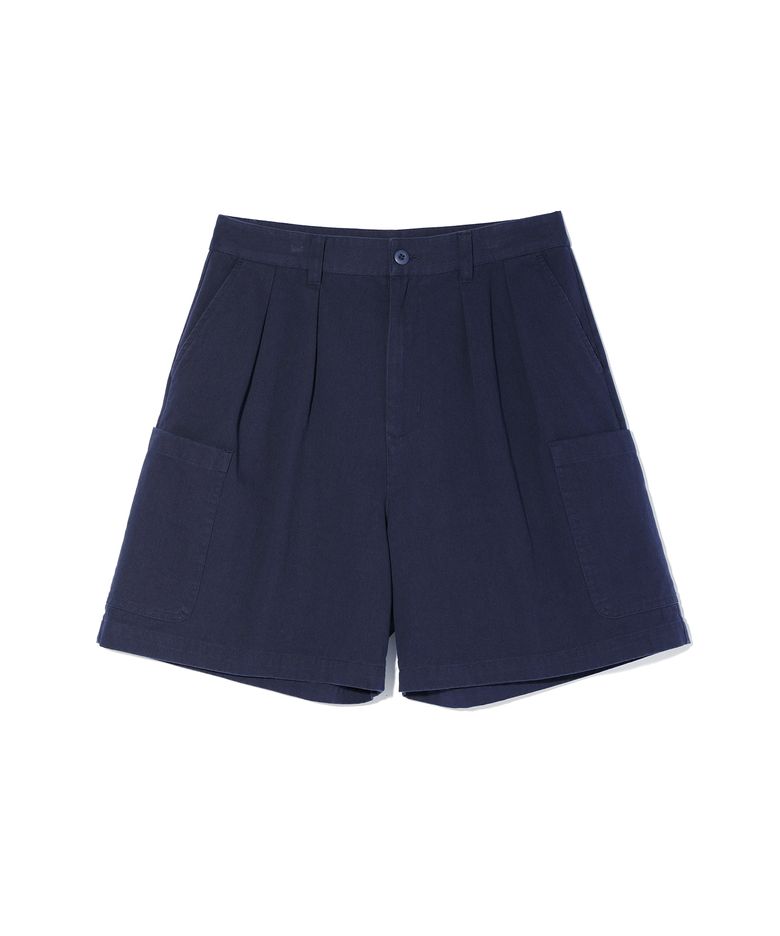 Two Tuck Pocket Chino Shorts Navy