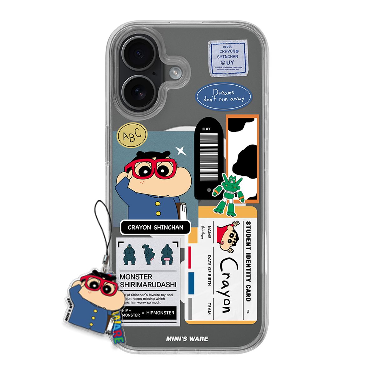 미니스웨어(MINI'S WARE) [아이폰17추가] Crayon Shin-Chan Sticker Collage Magsafe Jellyhard Case_Student