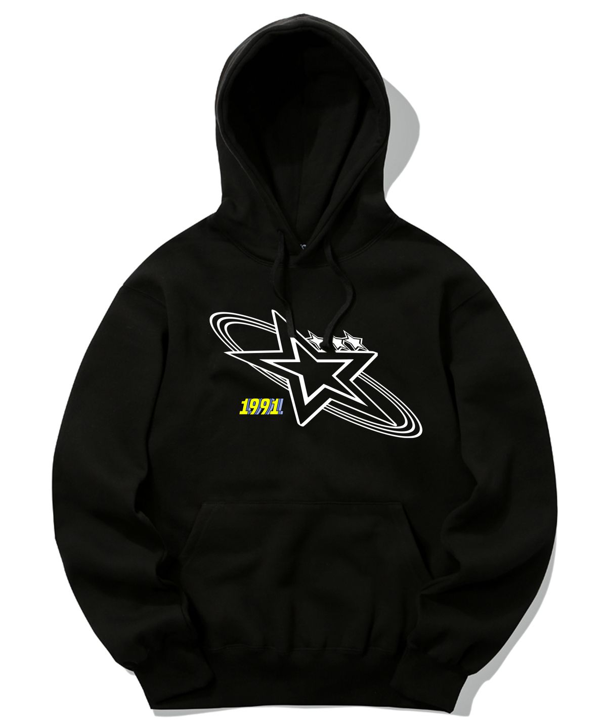 트립션(TRIPSHION) BIG STAR 1991 LOGO 후드티 - 블랙