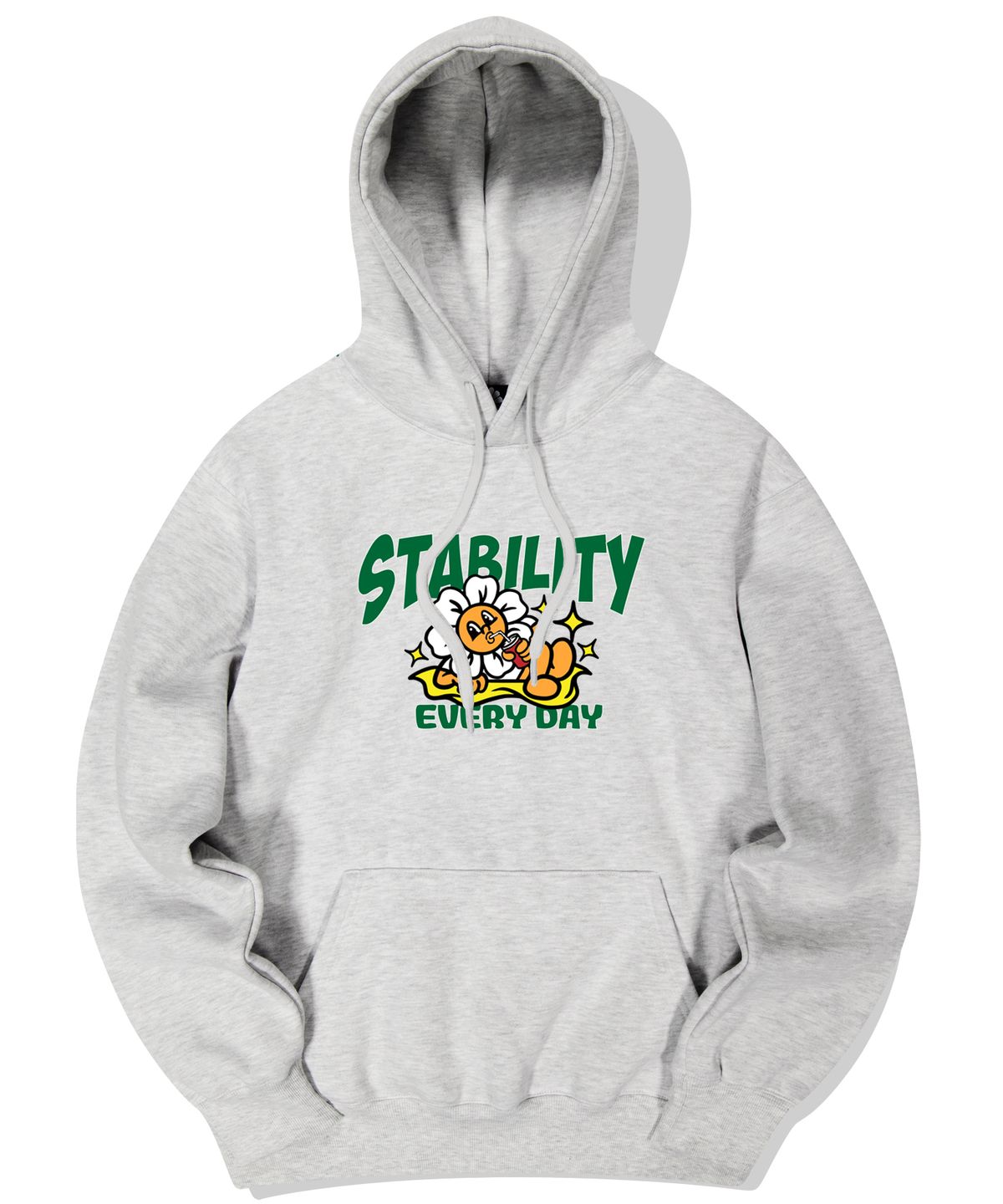 트립션(TRIPSHION) STARBILITY FLOWER GRAPHIC 후드티 - 화이트