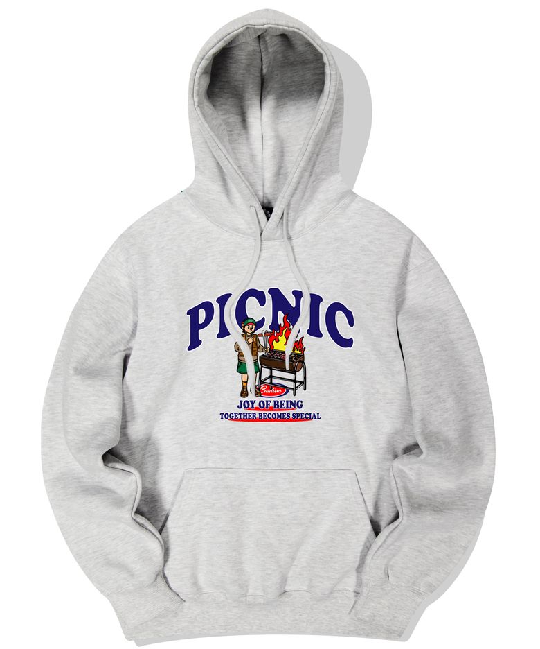 PICNIC BARBEQUE GRAPHIC 후드티 - 화이트