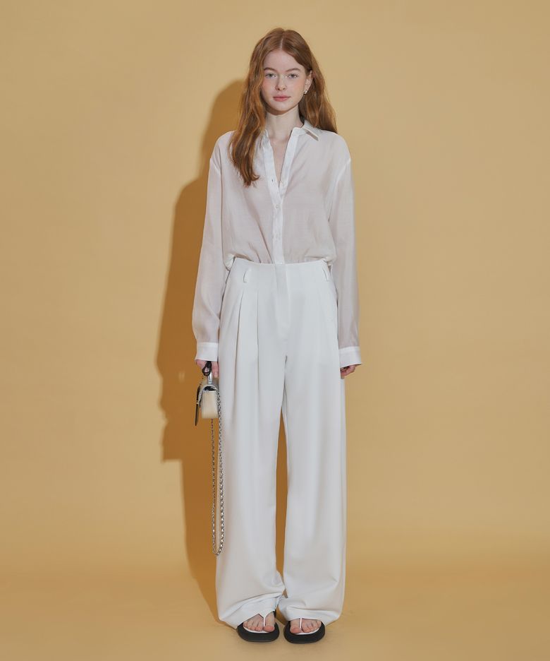 텐셀 실키 셔츠 (화이트)