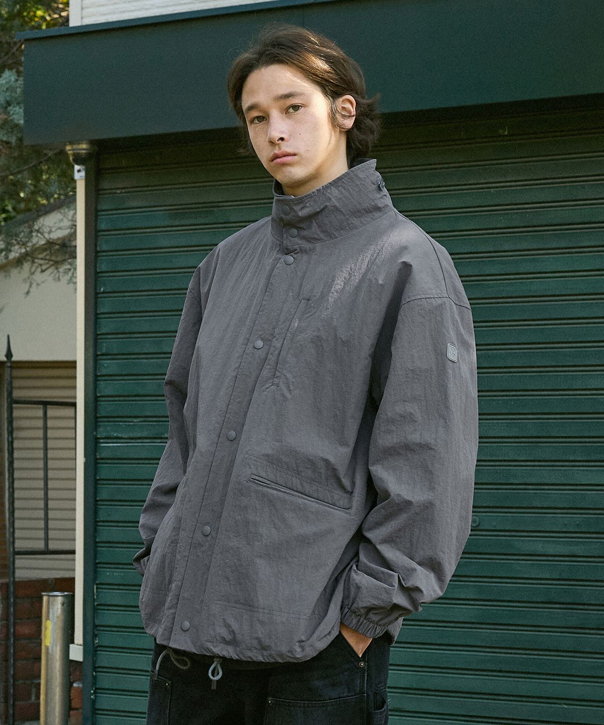 미니멀프로젝트(MINIMALPROJECT) 바코드 우븐 코치 자켓 MJK117 [DarkGray]