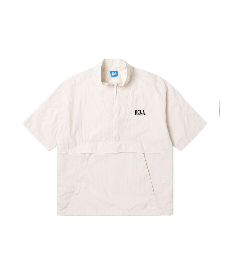 남여공용 경량 반팔 하이넥 아노락[O-WHITE](UA3UJ98_33)