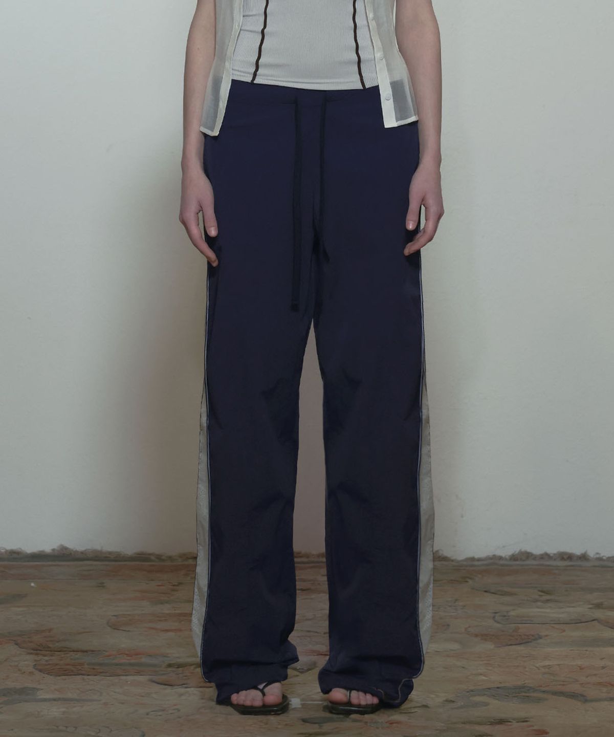 스컬프터(SCULPTOR) Mesh Nylon Track Pants Navy