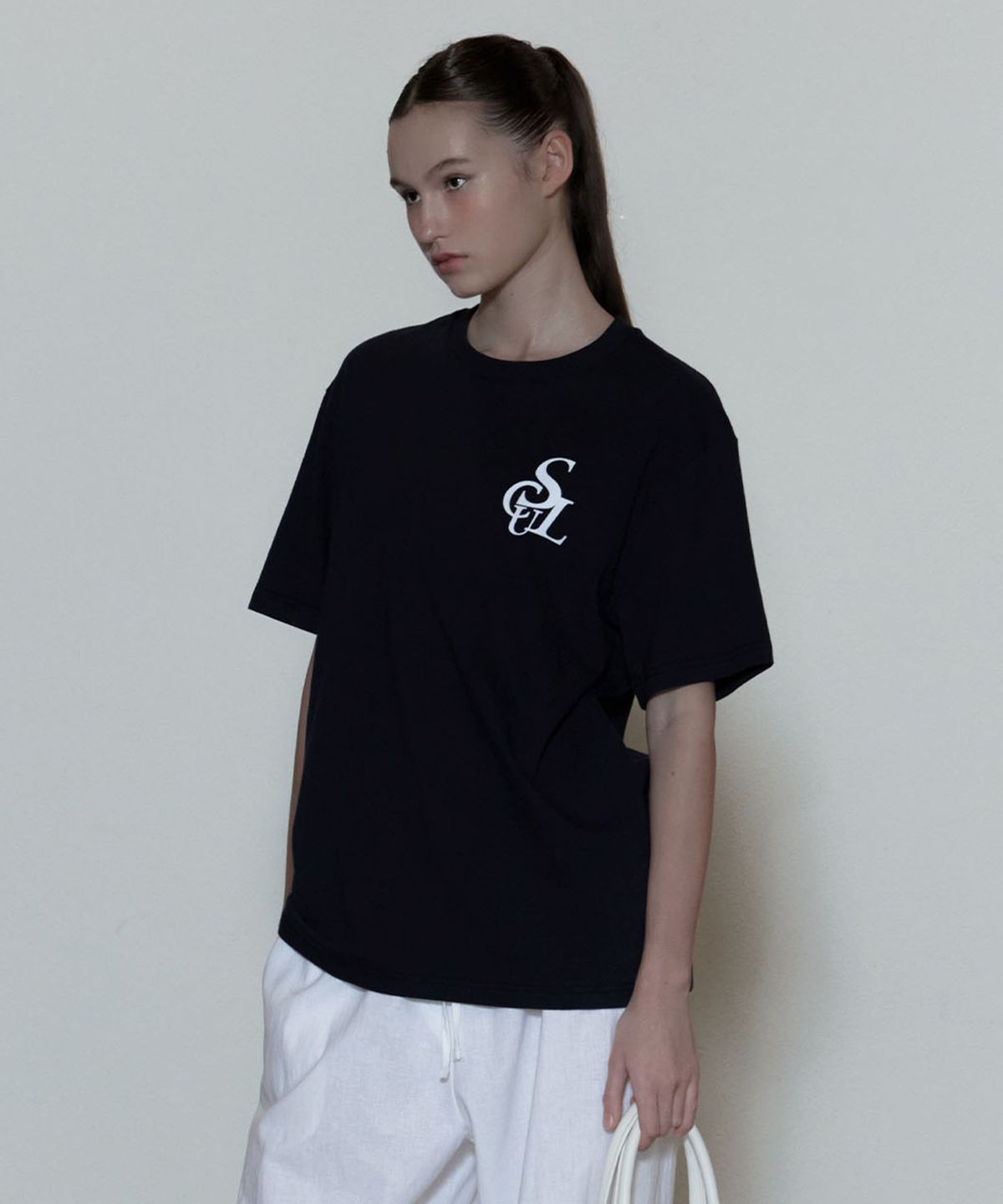 스컬프터(SCULPTOR) Flocking Symbol Logo Tee Navy
