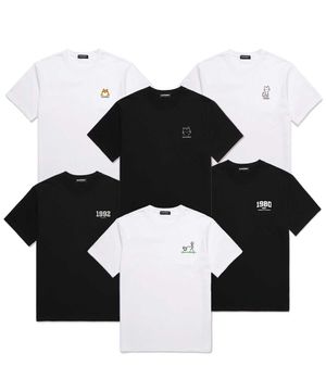 [SET] 미니 로고 그래픽 오버핏 반팔 티셔츠 8종 (VSMIX003)