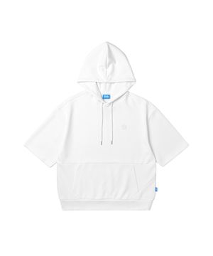 남여공용 절개 포켓 쿠션지 후드 티셔츠[O-WHITE](UA4ST86_33)