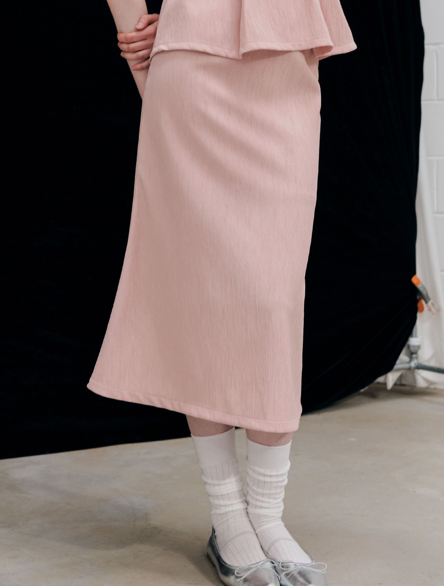 MUSINSA | GENERAL IDEA Wrinkle Mermaid Long Skirt [PINK] / WBD1L56545