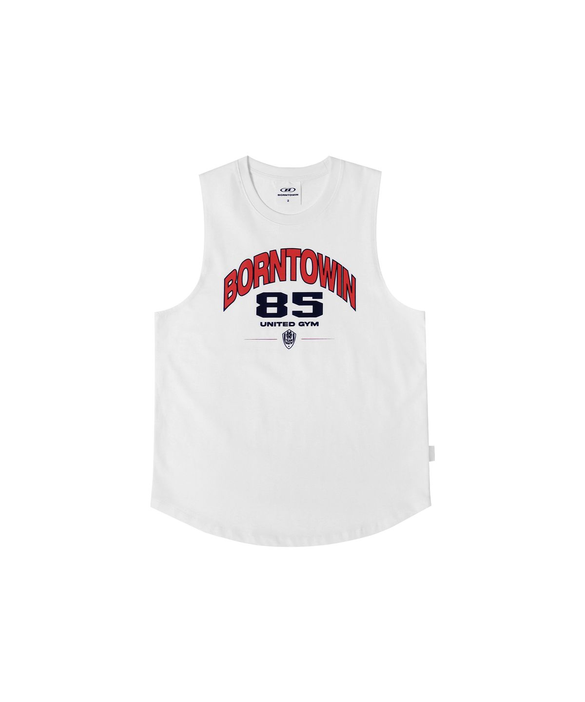 본투윈(BORN TO WIN) 85 GYM COMFORT FIT SLEEVELESS [WHITE]