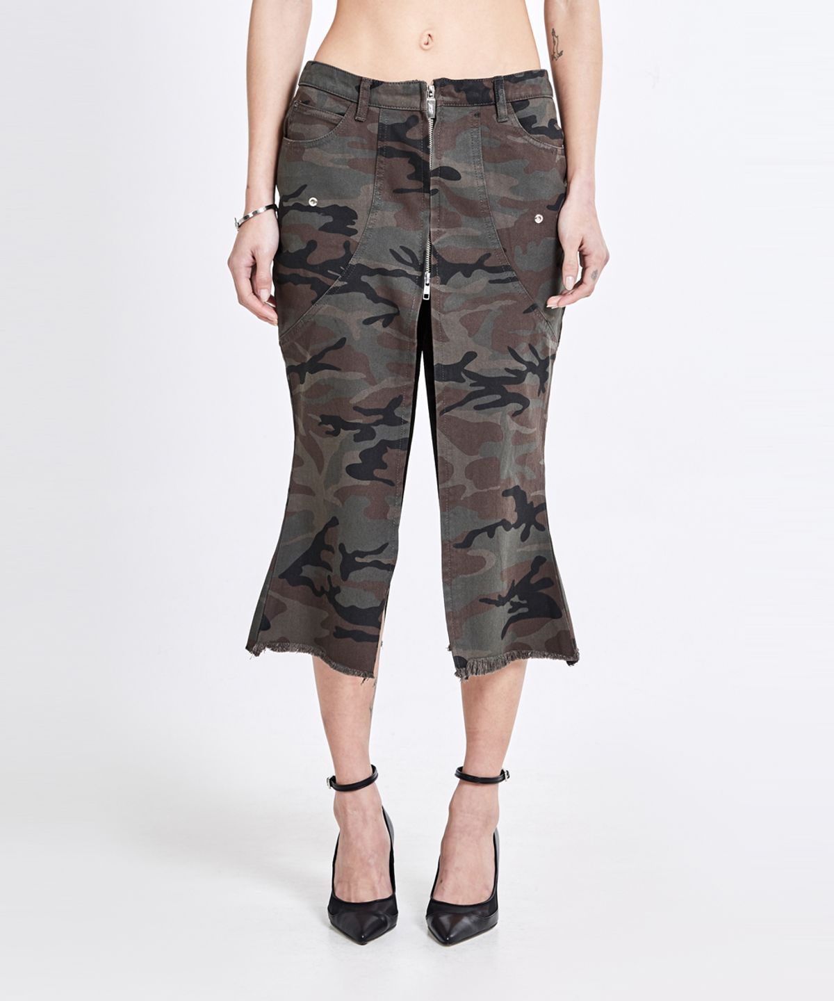 51퍼센트 포 우먼(51PERCENT FOR WOMAN) Tunnel Lining Mid Skirt - Military(woman)