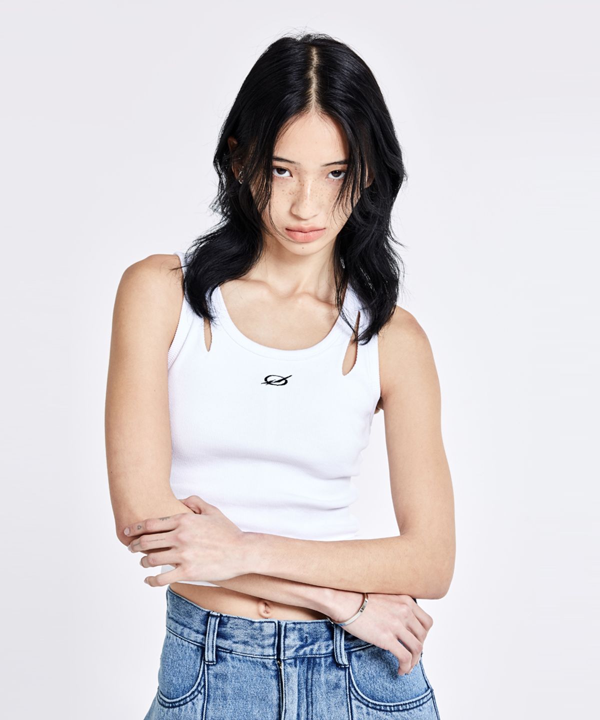 51퍼센트 포 우먼(51PERCENT FOR WOMAN) Devils Hole Logo Sleeveless - White(woman)
