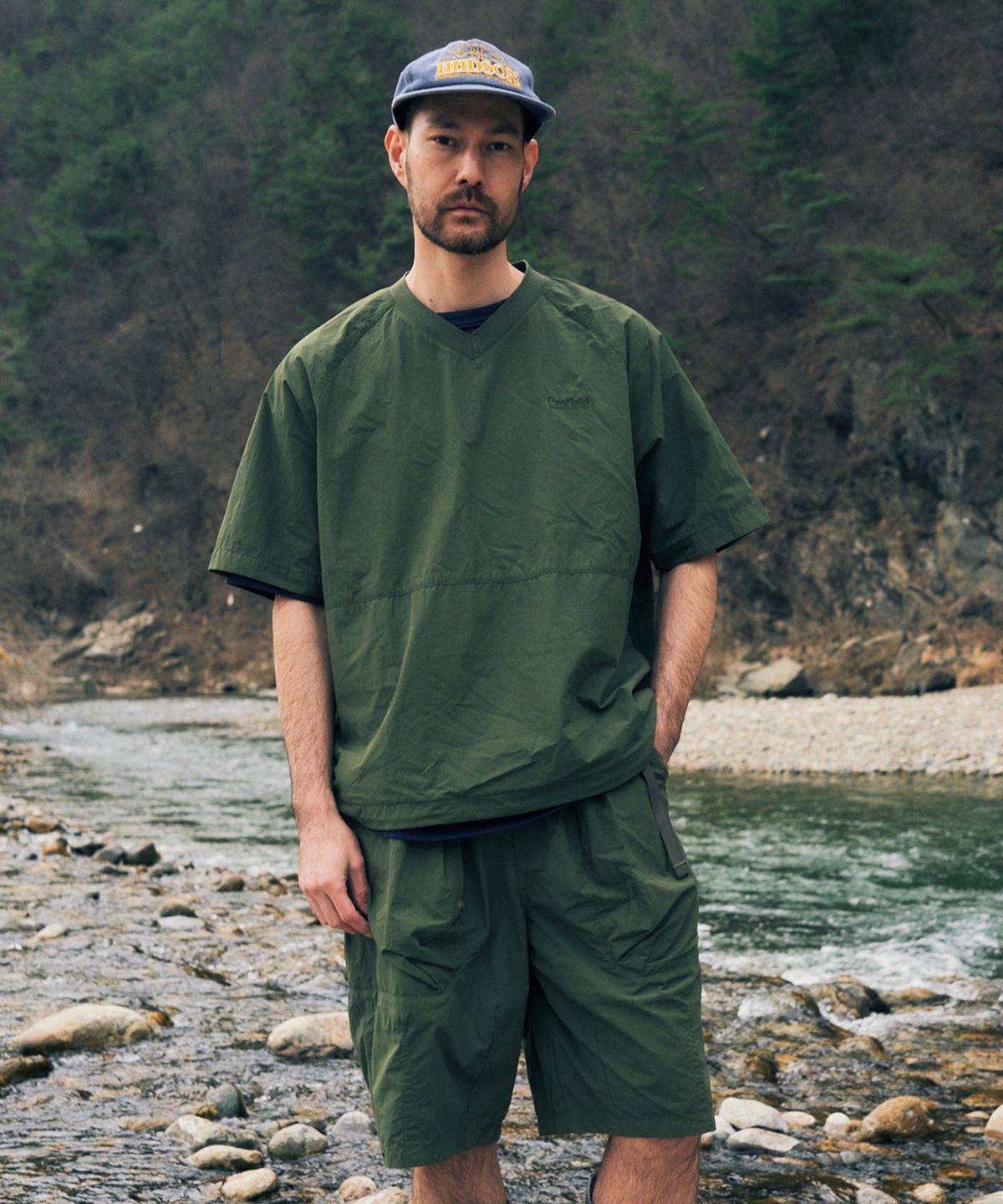 펜필드(PENFIELD) CN BACK POCKET PULLOVER SHORT SLEEVE OLIVE_FQ2KT64U