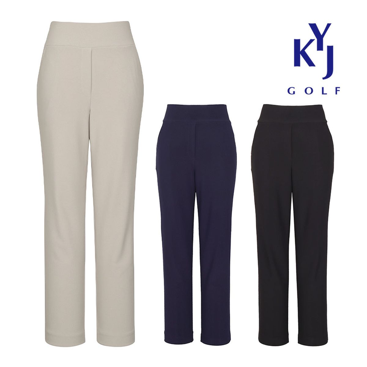 김영주 골프(KIM YOUNG JOO GOLF) 봄가을 여성 뱃살보정 밴딩팬츠 골프바지 슬림 일자 날씬핏 여자 KOSLSL67