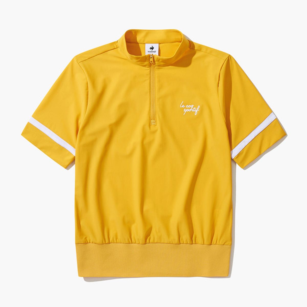 르꼬끄 골프(LECOQ GOLF) 여성 하이넥 반집업 트리코트 티셔츠 (GP222LTS41)