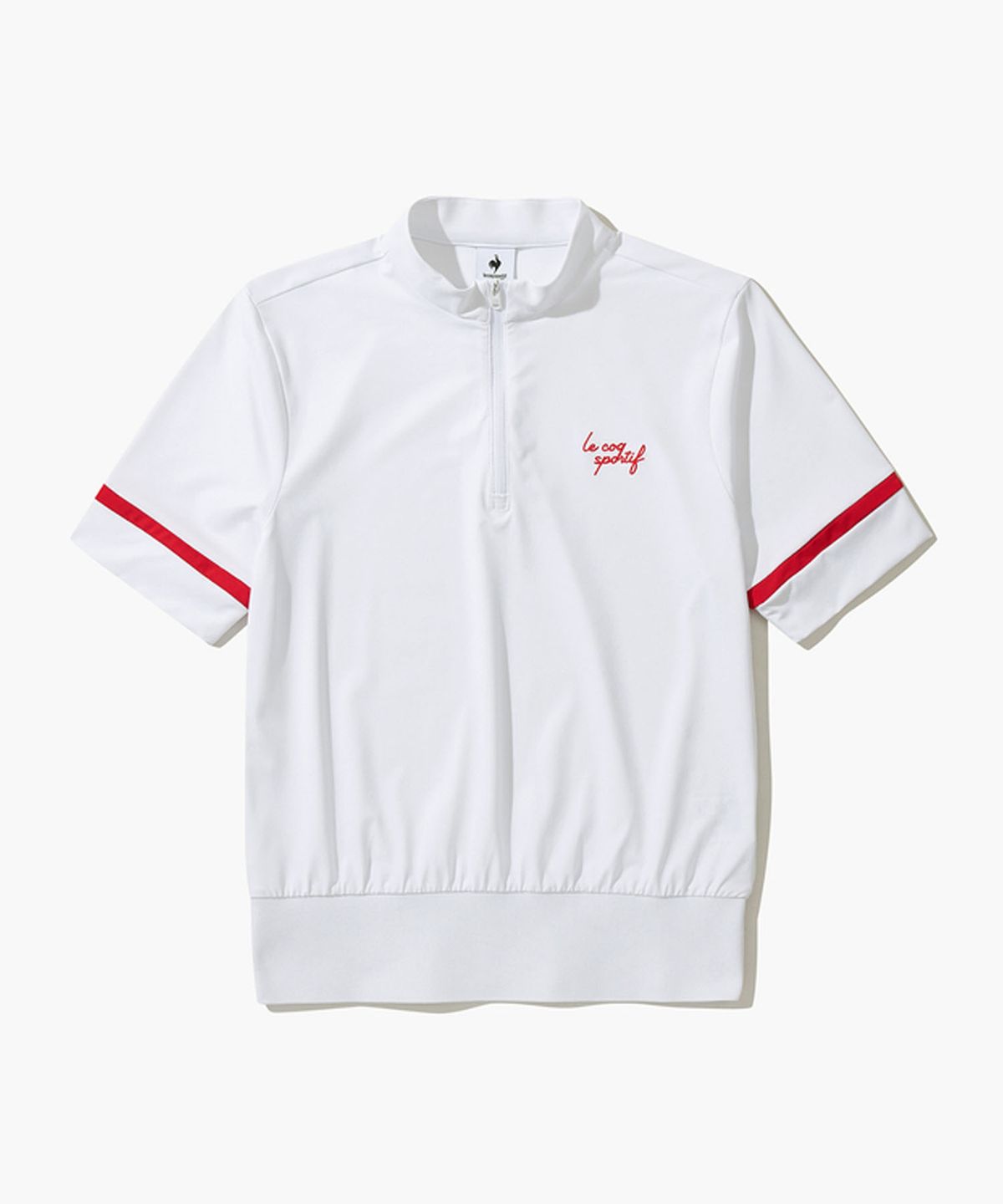 르꼬끄 골프(LECOQ GOLF) 여성 하이넥 반집업 트리코트 티셔츠 (GP222LTS41)