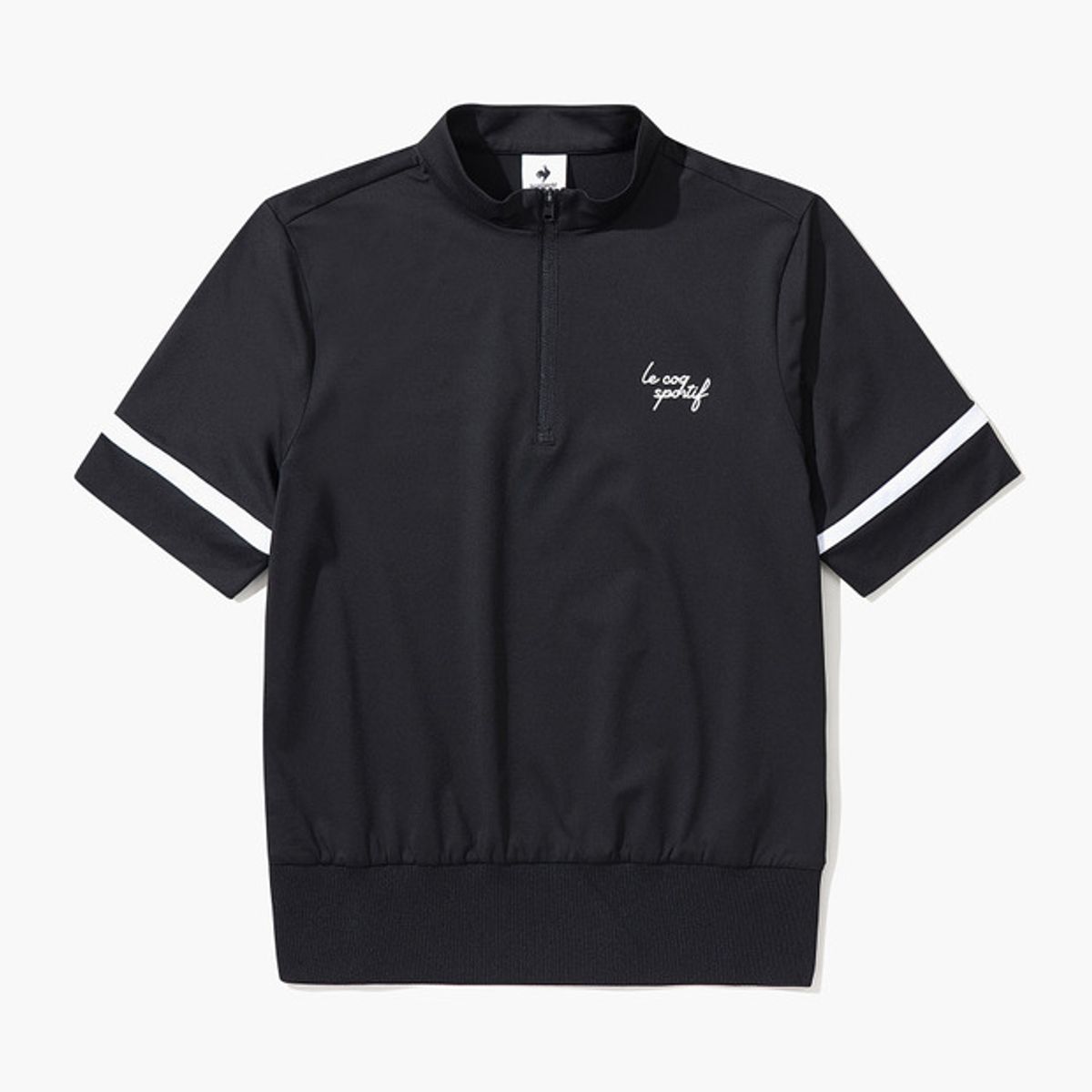 르꼬끄 골프(LECOQ GOLF) 여성 하이넥 반집업 트리코트 티셔츠 (GP222LTS41)