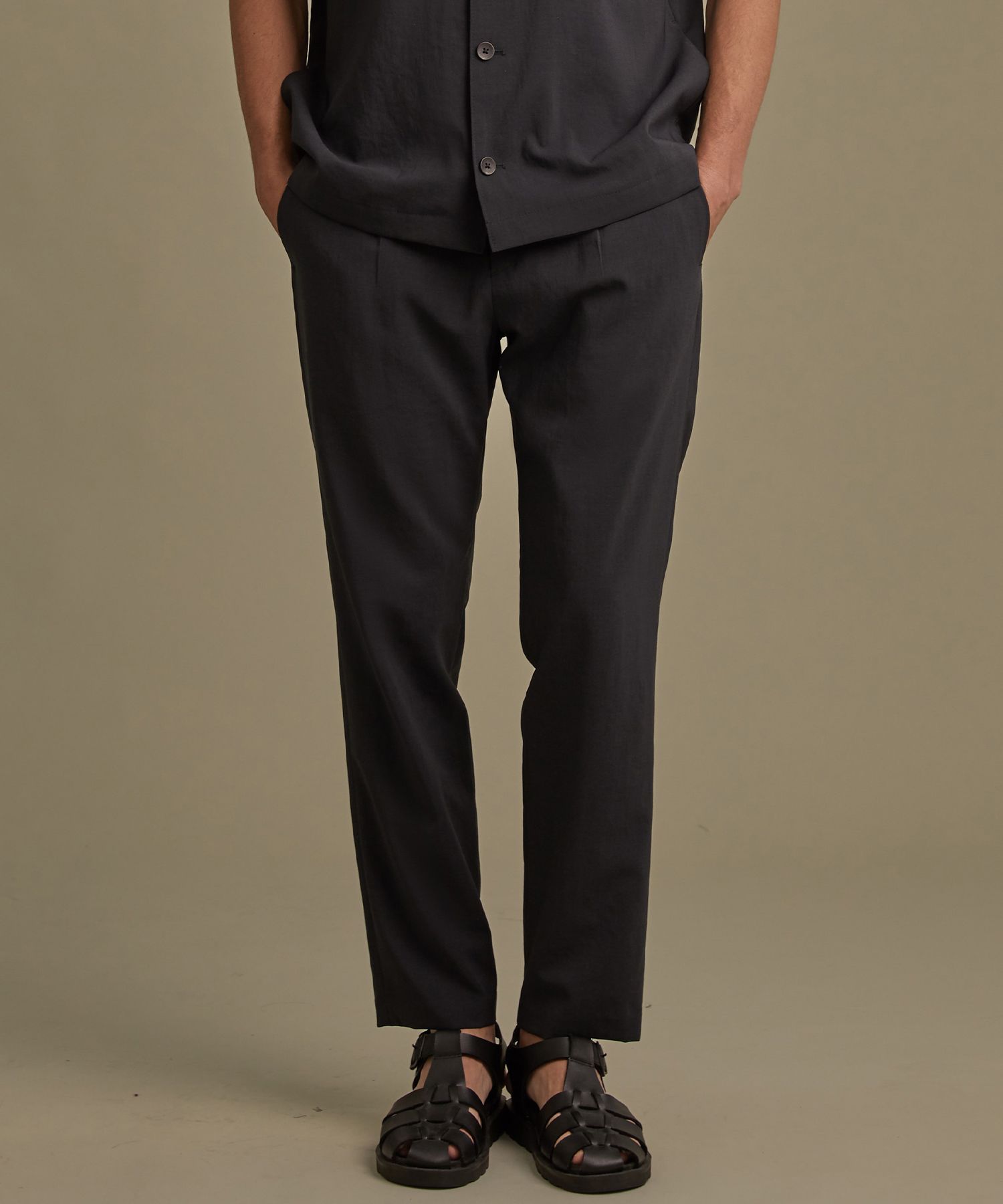 【THE MOZZ】Enne Brushed Banding Pants BZEN M.1170-TUCKER DOUBLE FRONT PANEL WORK PANT- 12.5oz