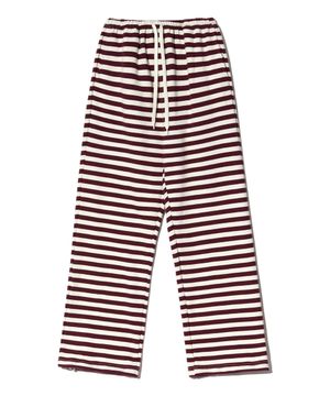 SOFT STRIPE SWEAT PANTS (BURGUNDY)