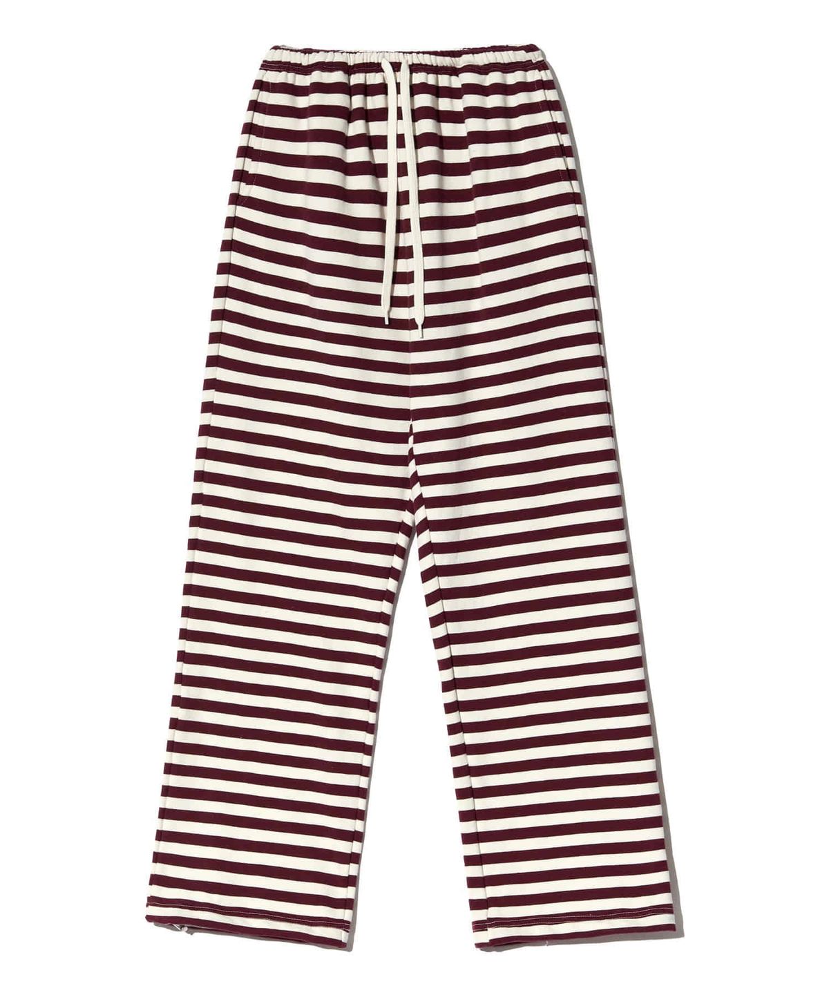 피스메이커(PIECE MAKER) SOFT STRIPE SWEAT PANTS (BURGUNDY)